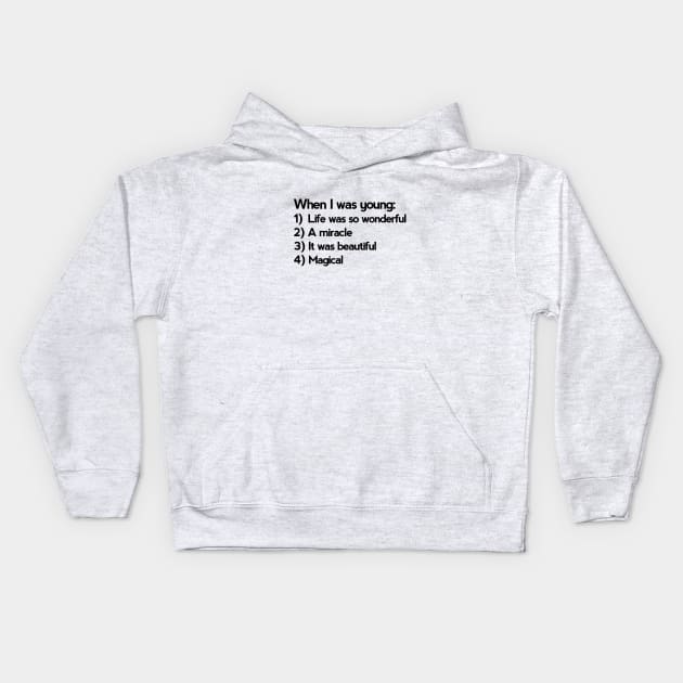 Logical song (when I was young) Kids Hoodie by ZEOT